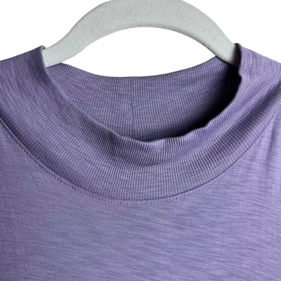 NWT Nation Ltd Pima Cotton Margot Turtleneck Tank In French Violet Size L - Picture 5 of 16